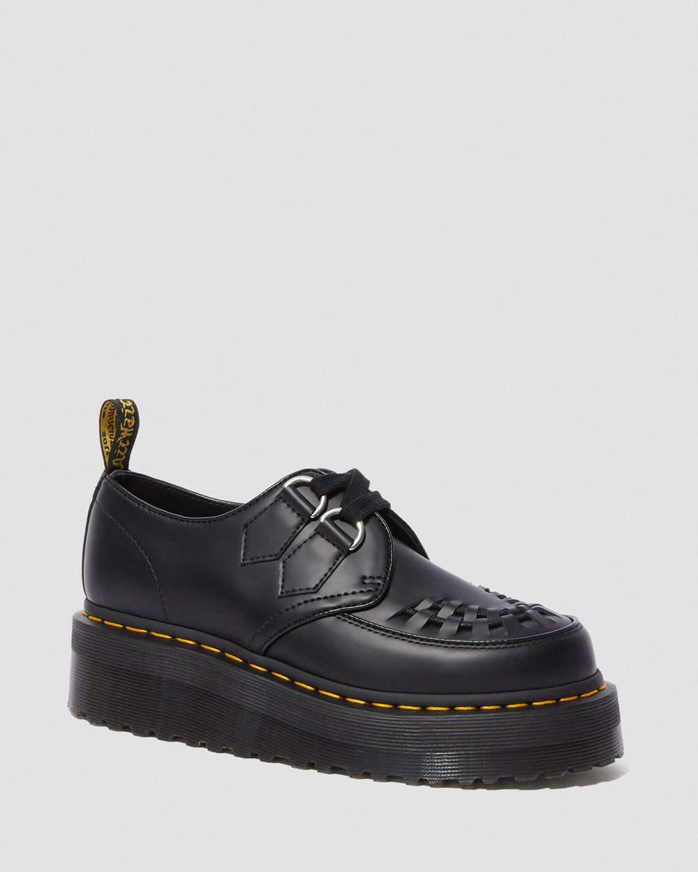 Dr Martens Sidney Kožené Creeper Poltopánky Na Platforme Damske ( Čierne ) SK 517-BUXJTH